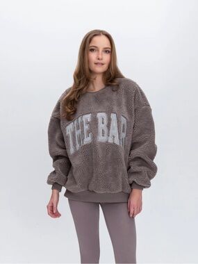 Gigi Teddy | The Bar Plush Crewneck Sweatshirt - Cinder